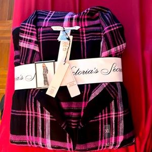 Victoria Secret Brand New Flannel Pajamas XL
